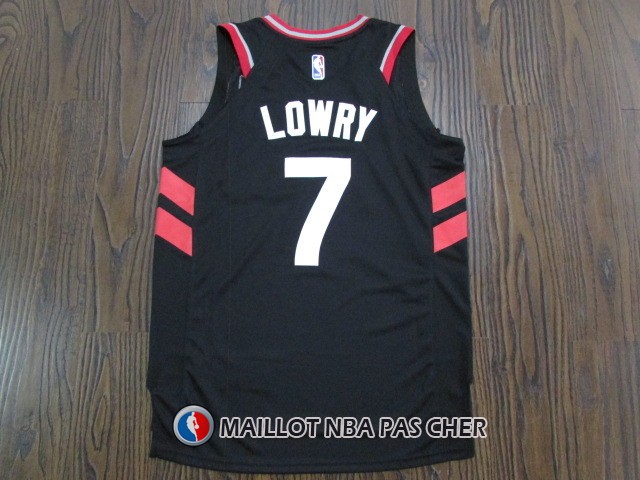 Maillot Authentique Toronto Raptors Lowry 2017-18 7 Noir
